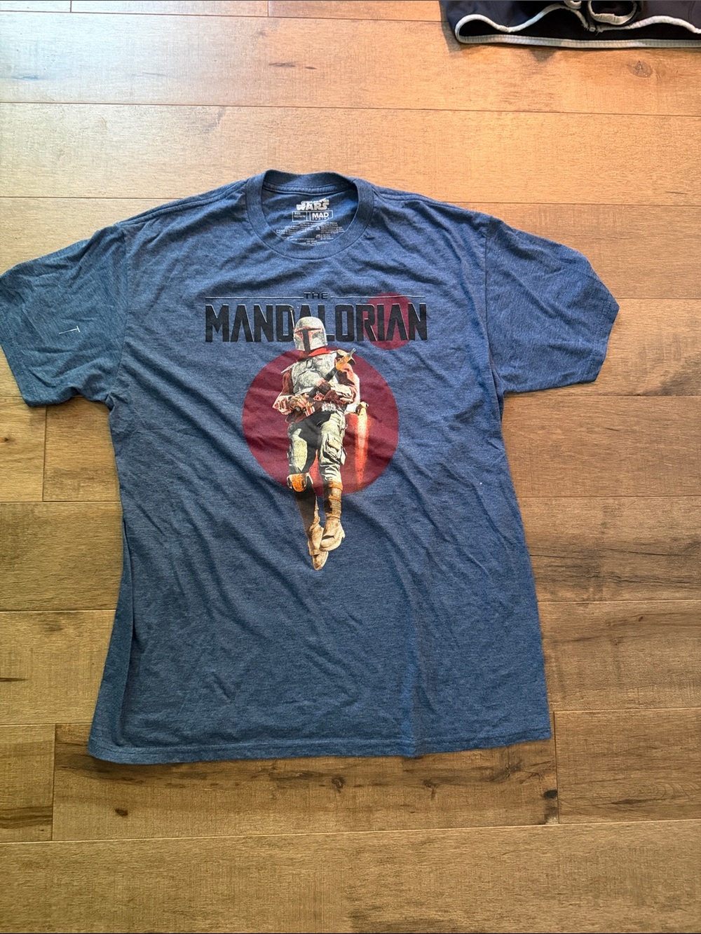 🎉Star Wars The Mandalorian Graphic Tee - Blue with Red Accent